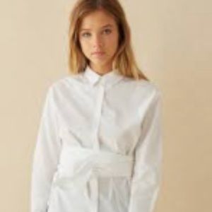 NWT Ba&sh White Button Down Shirt